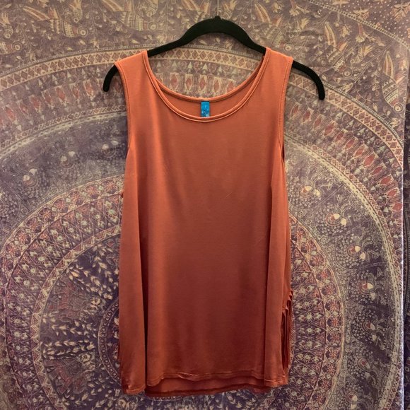 Orange Fringe Back Tank Top - Picture 4 of 7